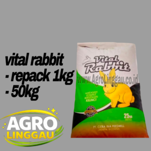 PELET PAKAN KELINCI VITAL RABBIT 1 KG & 25 KG